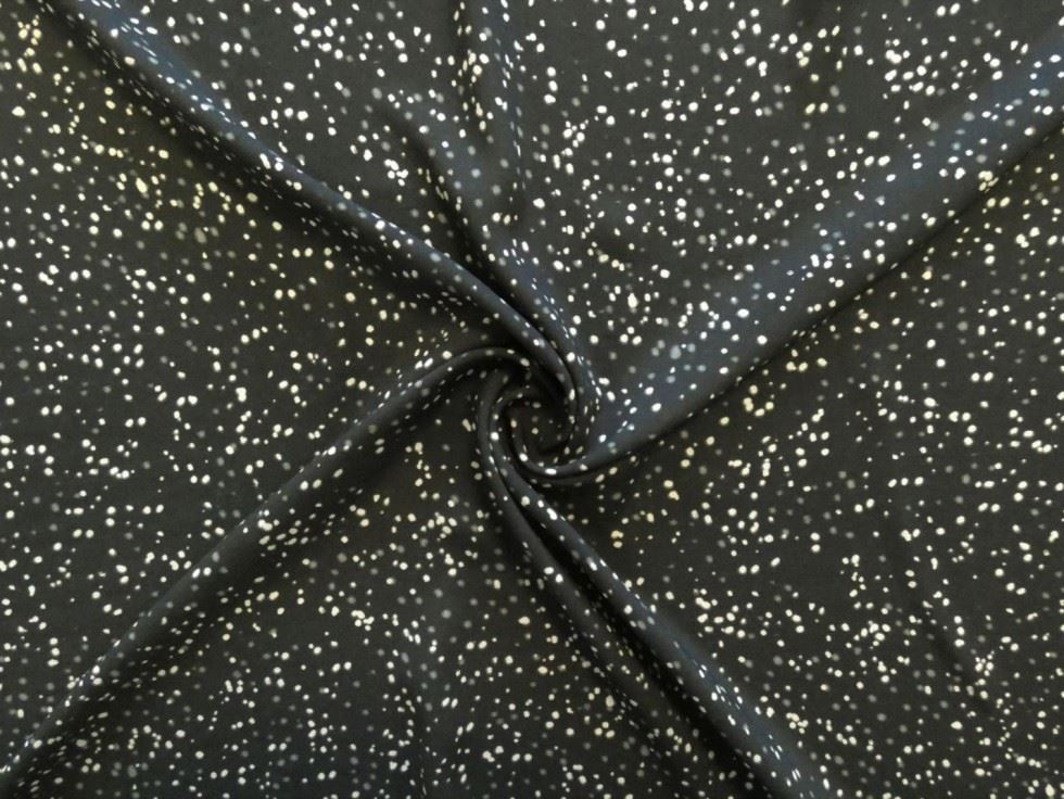 Lady Mcelroy Black Viscose Challis Fabric