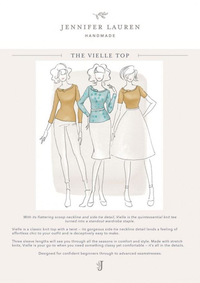 Jennifer Lauren Handmade Sewing Pattern Vielle Top