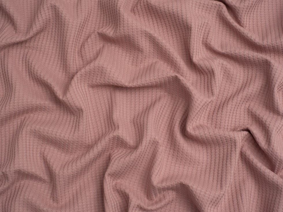 Minerva Core Range Waffle Textured Stretch Knit Fabric Lavender