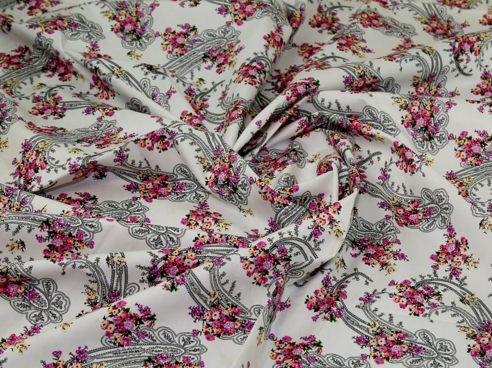 White Deadstock 100% Cotton Poplin Fabric