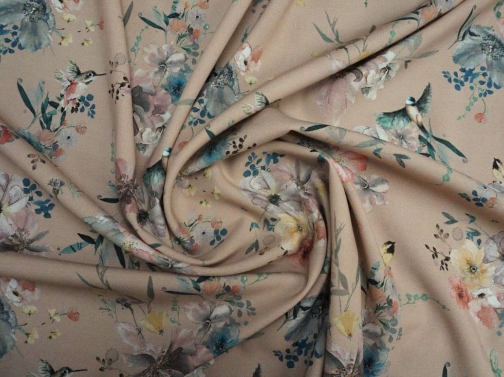 Lady Mcelroy Blush Loretta Stretch Woven Viscose Fabric