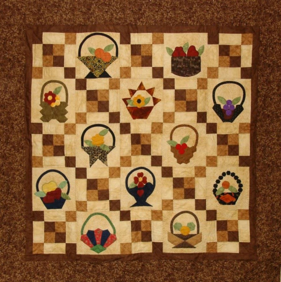Paper Pieces EPP Quilting Pattern Basket Quilt Wall Hanging
 
