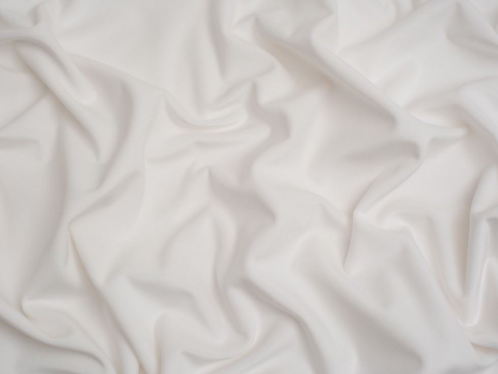 Minerva Core Range Ivory Matte Velvet Stretch Knit Fabric