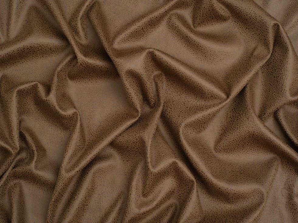 Minerva Core Range Foiled Heavy Suede Stretch Knit Fabric Beige
 