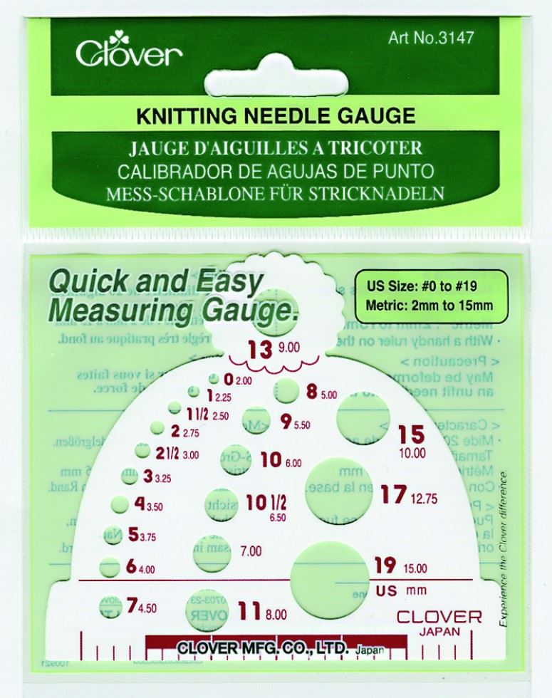 Clover Knitting Needle Gauge
 