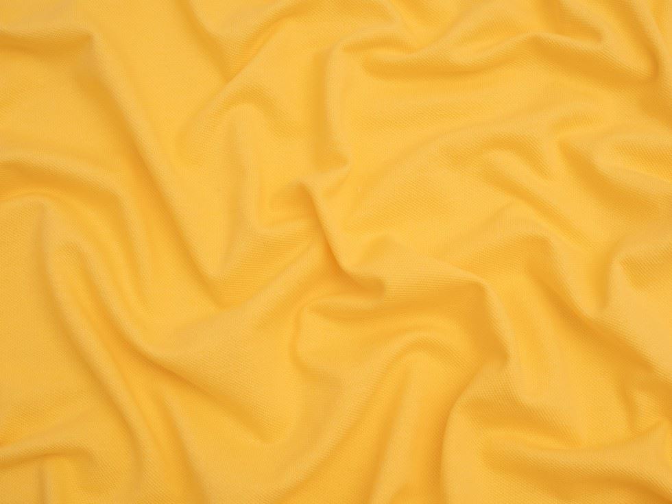 Minerva Core Range Pique Cotton Stretch Knit Fabric Sunshine
 