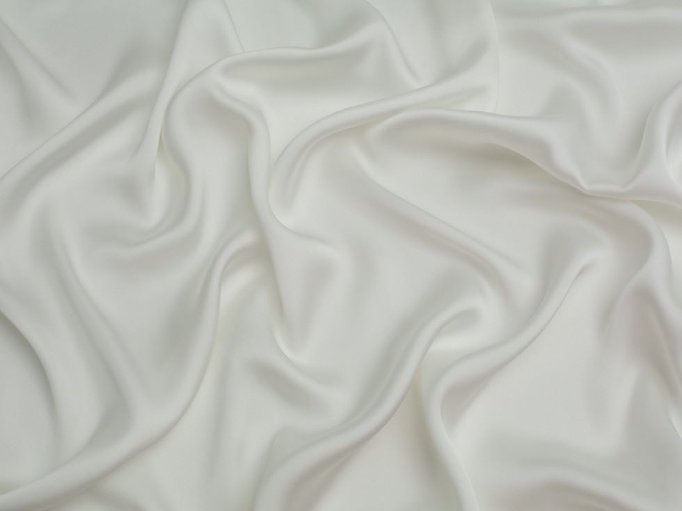 Minerva Core Range Ivory Charmeuse Silky Satin Fabric
