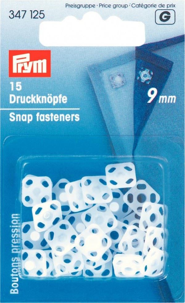 Prym Sew On Plastic Snap Fasteners White
 