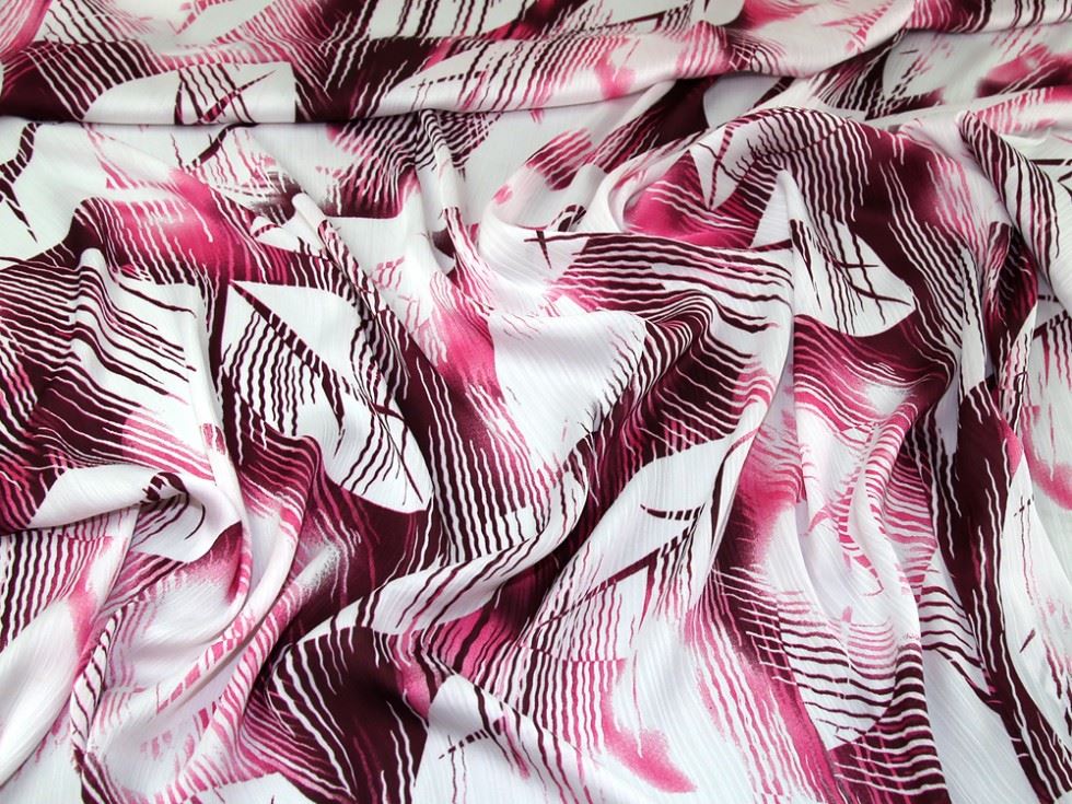 Pink Deadstock Crinkle Satin Fabric