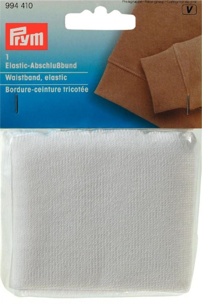 Prym White Waistband Ribbing