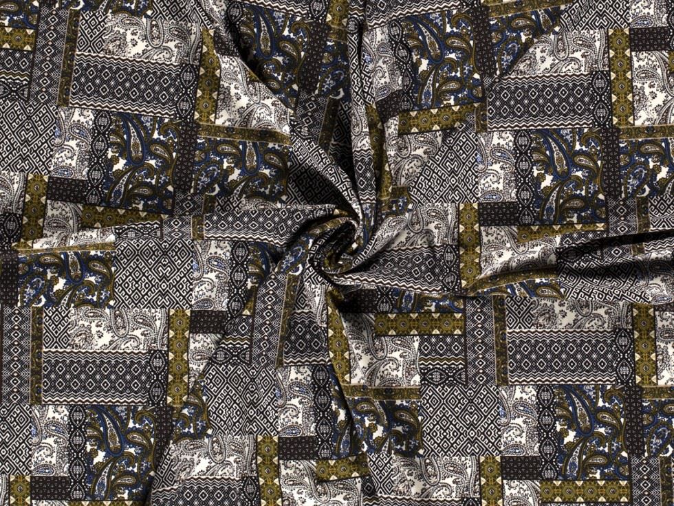 Stretch Woven Polyester Crepe Fabric Ochre
 