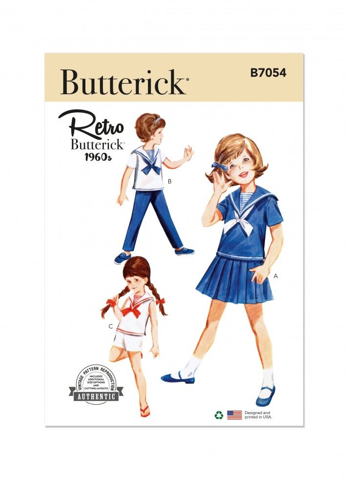 Butterick Paper Sewing Pattern 7054
 