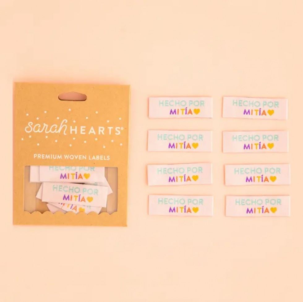 Sarah Hearts Hecho Por Mi Tia Woven Labels
 