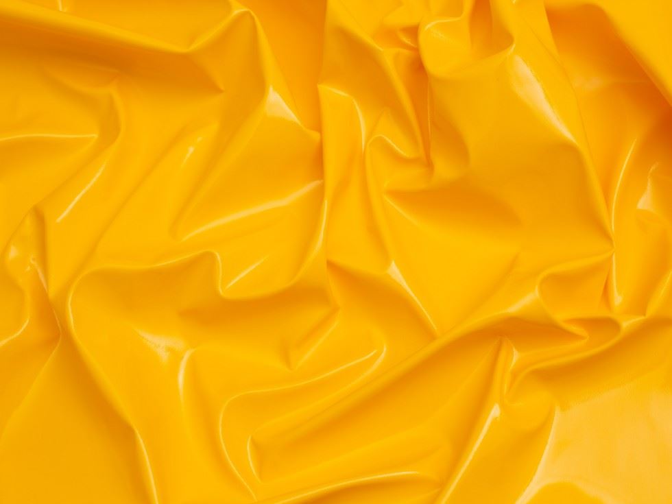 Minerva Core Range Glossy PVC Vinyl Fabric Yellow
 
