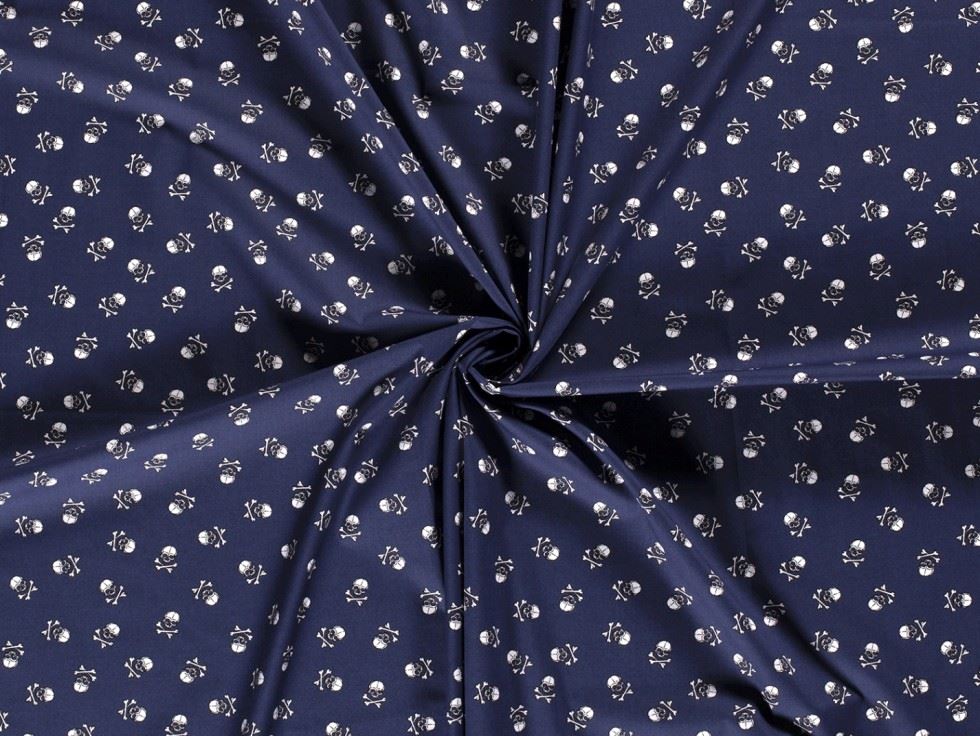 100% Cotton Poplin Fabric Navy
 