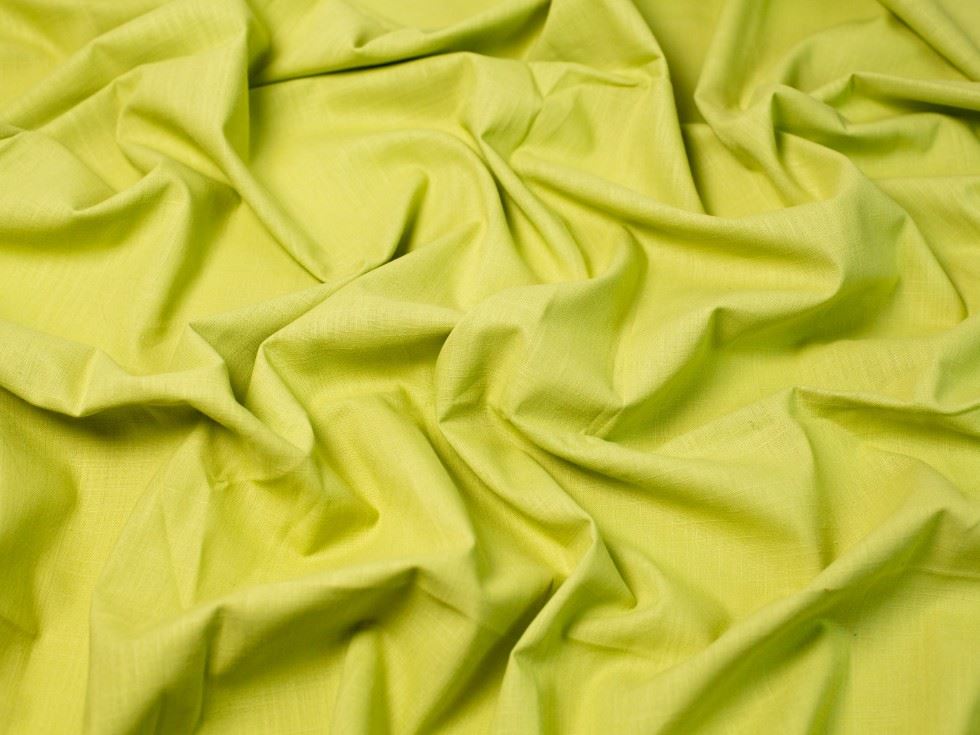 Minerva Core Range Green Linen Look Textured Cotton Fabric