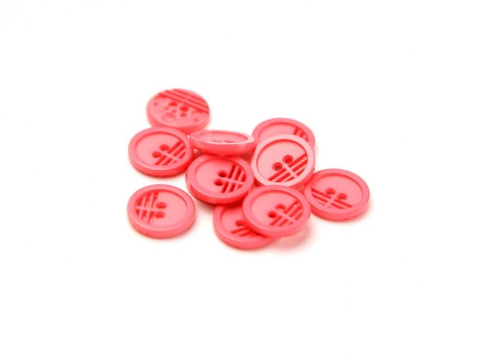 Dill Round Retro Buttons (Value Pack) Pink
 