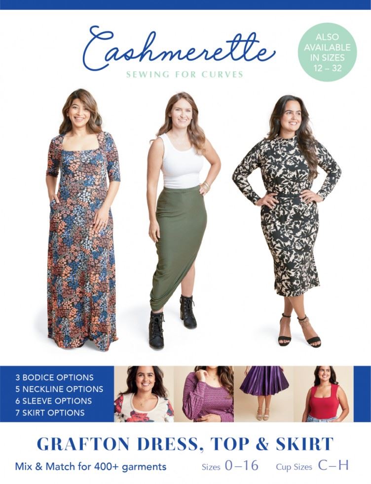 Cashmerette Sewing Pattern Grafton Dress Top & Skirt