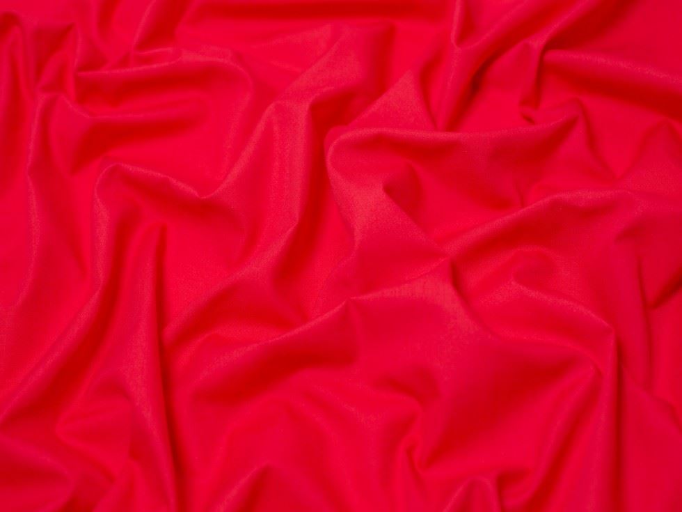 Minerva Core Range Red Plain Polycotton Fabric