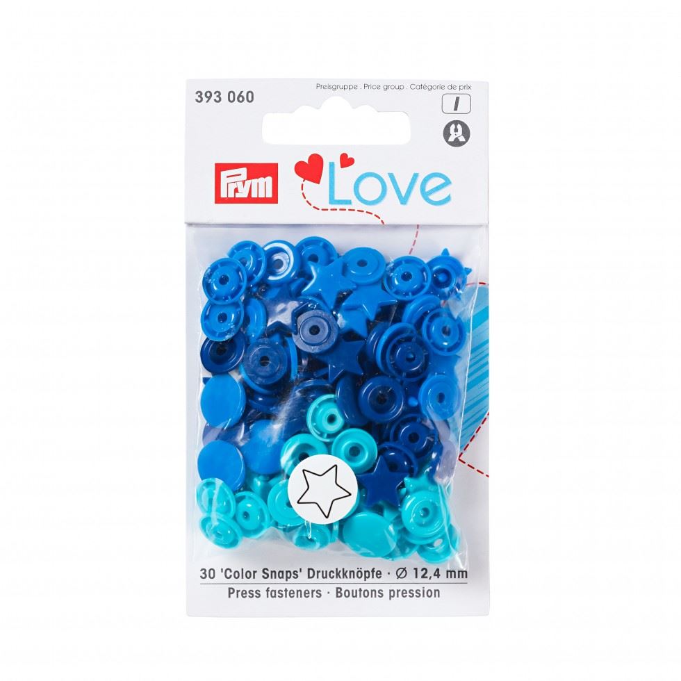 Prym Love Star Snaps Press Fasteners Blue Turquoise Ink
 