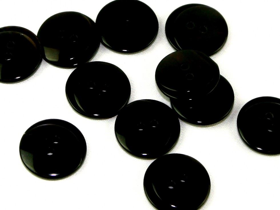Dill Black Pearlised Round Buttons (Value Pack)
