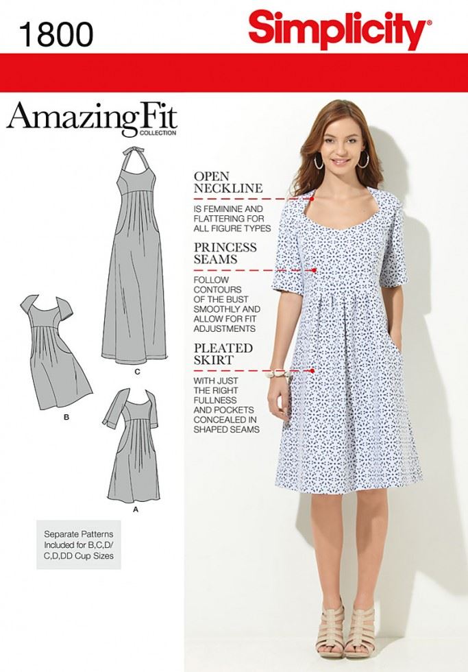 Minerva Sewing Pattern 1800 Simplicity Simplicity-1800-Bb