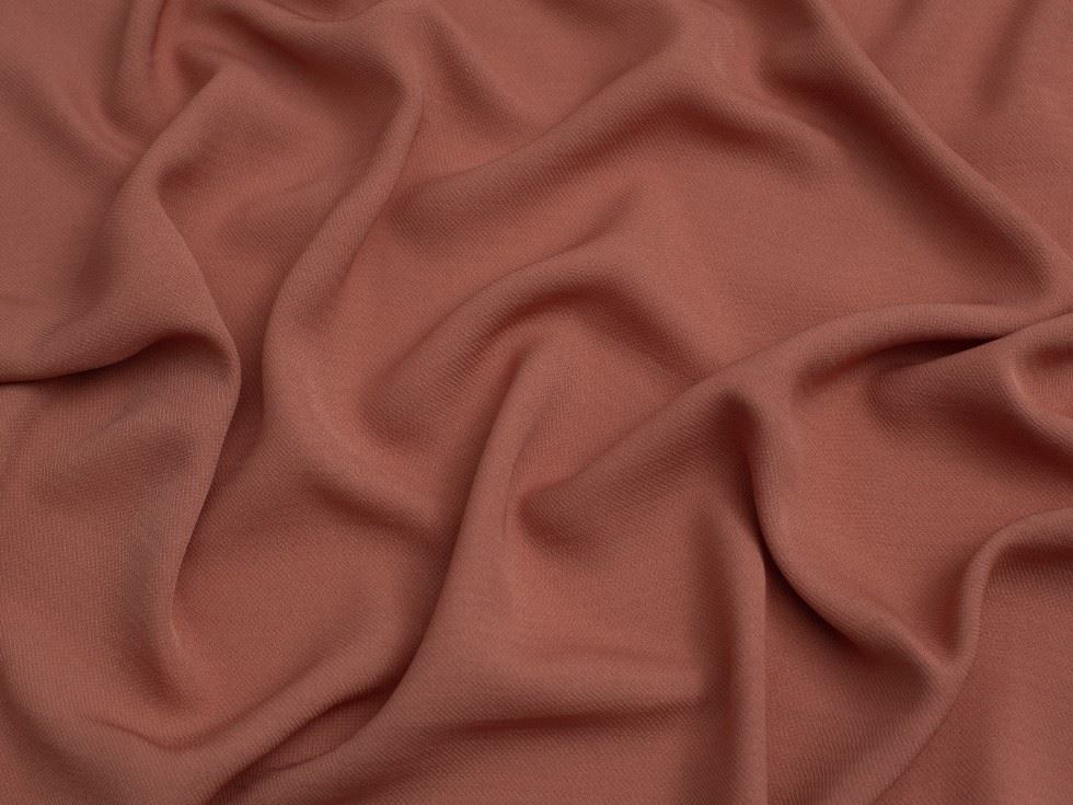 Airflow Textured Weave Polyester Crepe Fabric Rosewood