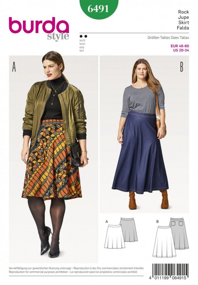 Burda Paper Sewing Pattern 6491
 