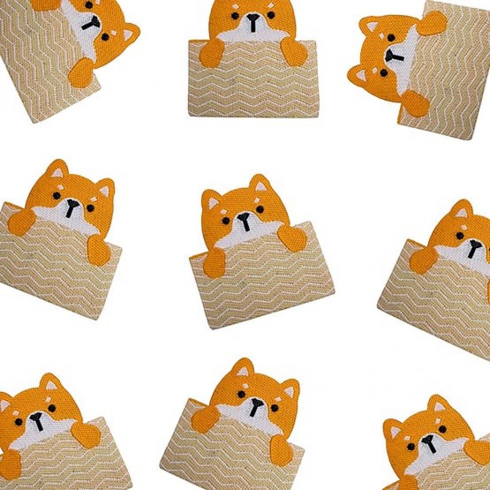 Sew Anonymous Peekaboo Pup Silhouette Woven Labels
 