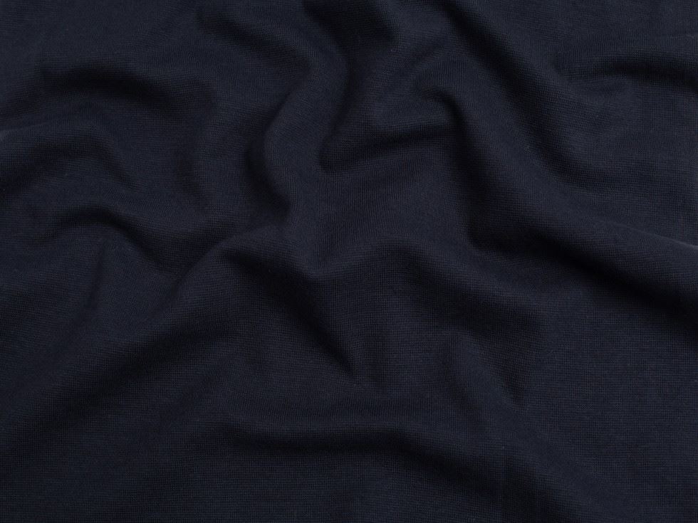 Minerva Core Range Organic Tubular Ribbing Stretch Knit Fabric Navy Blue
 