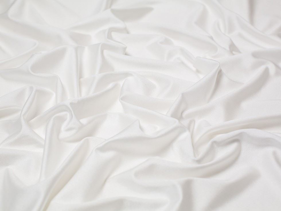 Minerva Core Range White Glossy Activewear Lycra Four Way Stretch Knit Fabric