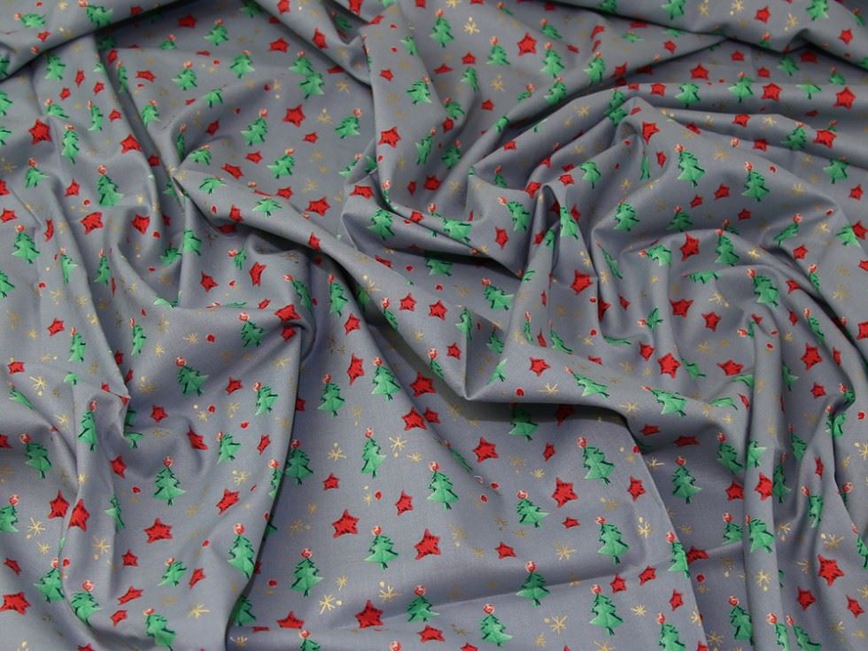Grey Deadstock 100% Cotton Fabric