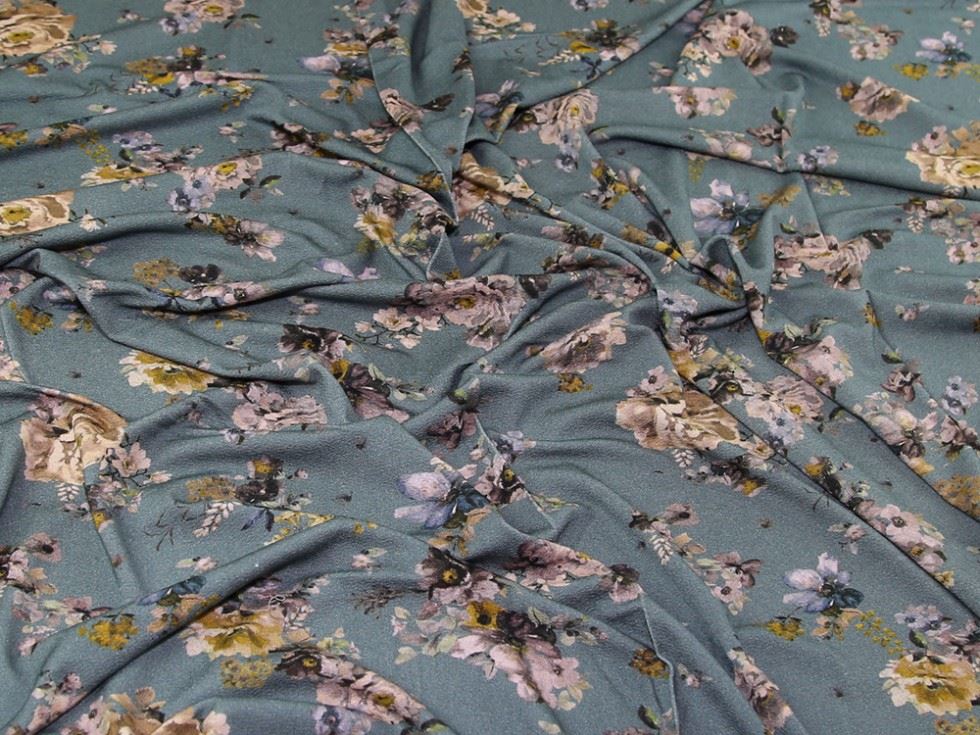 Lady Mcelroy Duck Egg Viscose Crepe Textured Stretch Knit Fabric