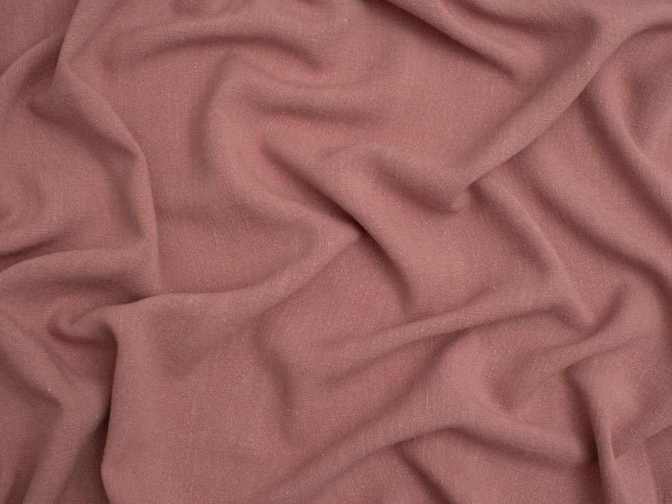 Minerva Core Range Textured Viscose Linen Noil Fabric Pastel Pink
 