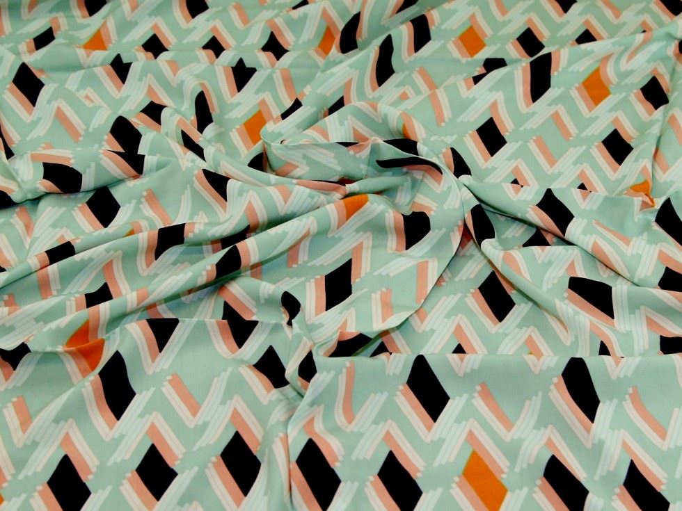 Mint Deadstock Viscose Challis Fabric