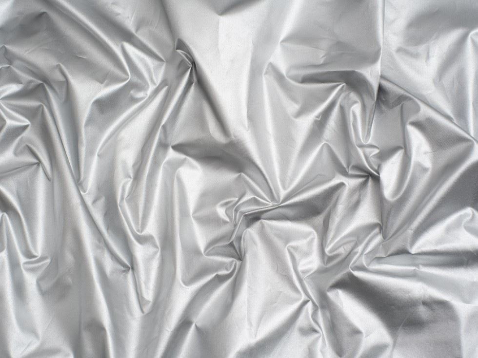 Minerva Core Range Reflective Blackout Lining Fabric White & Silver
 