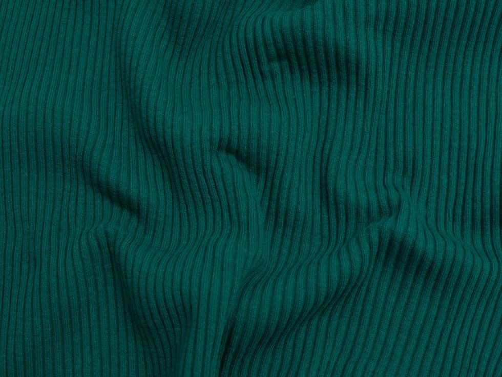 Minerva Core Range Peacock Chunky Tubular Ribbing Stretch Knit Fabric