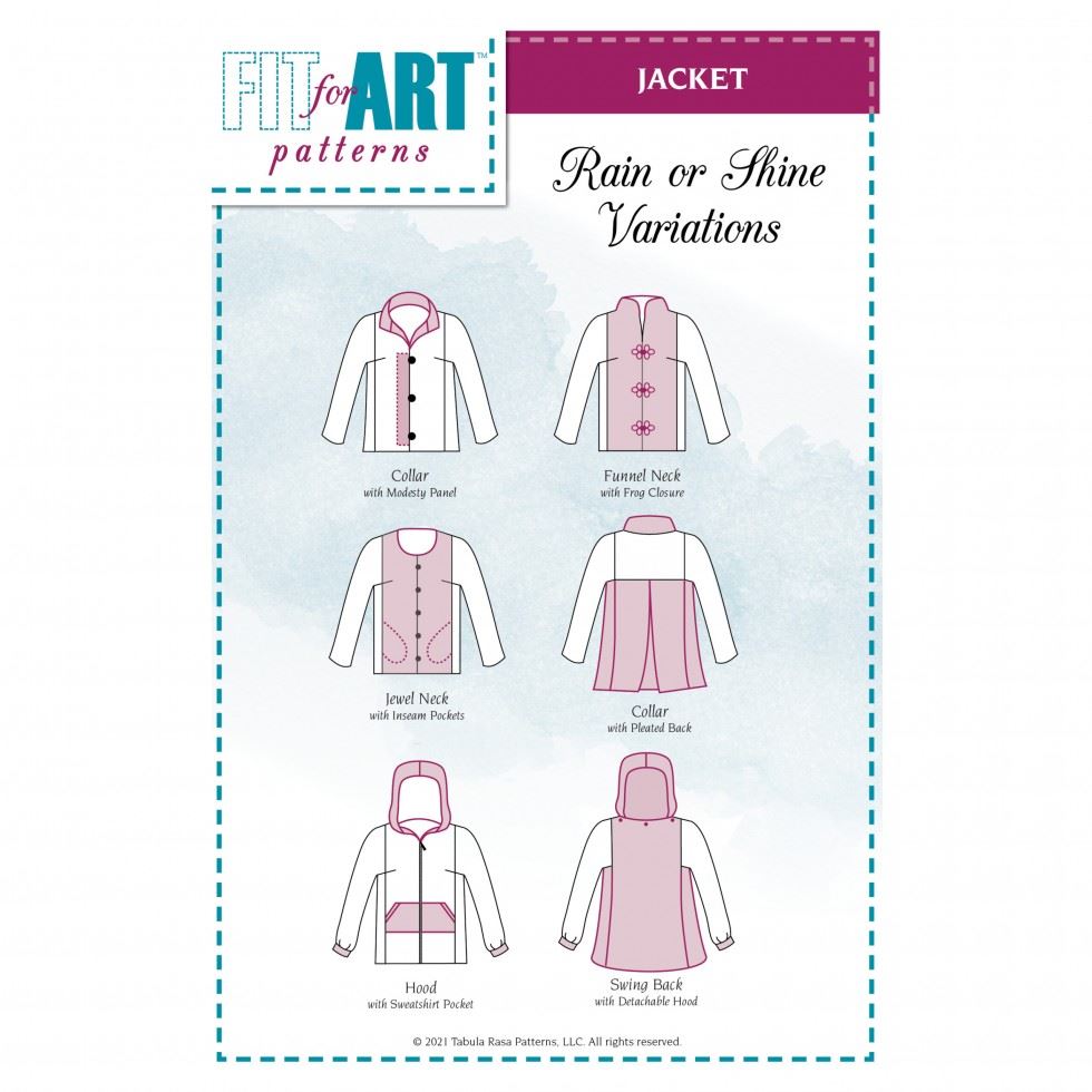 Fit For Art Rain Or Shine Variations For The Tabula Rasa Jacket Sewing Pattern