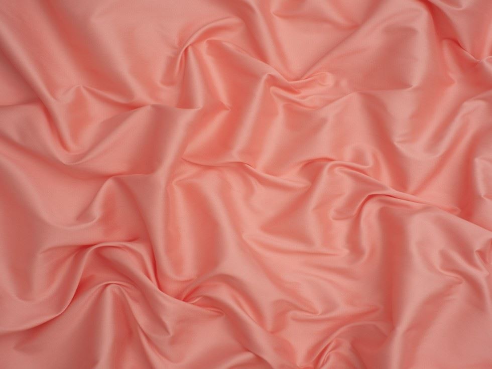 Minerva Core Range Peach Faux Silk Effect Taffeta Fabric