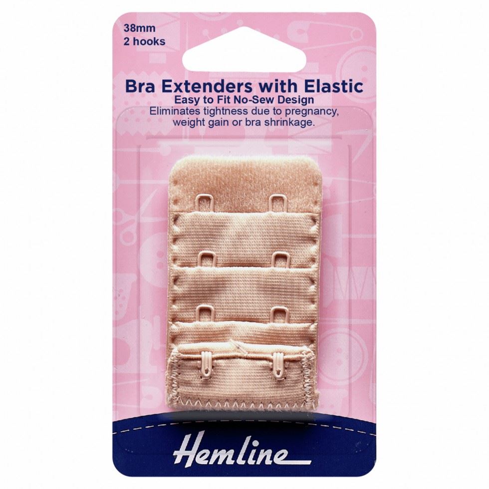Hemline Beige Bra Back Extenders