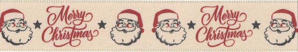 Berisfords Jolly Santa Ribbon Pumice