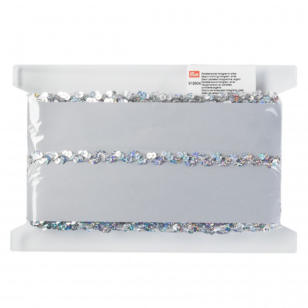 Prym Silver Hologram Sequin Trim
