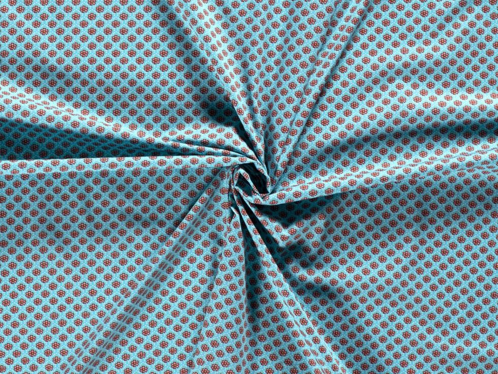 100% Cotton Poplin Fabric Aqua
 