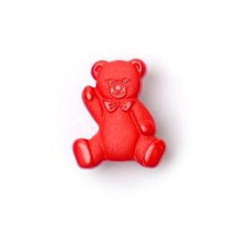 Crendon Teddy With Bow Buttons (Value Pack) Red