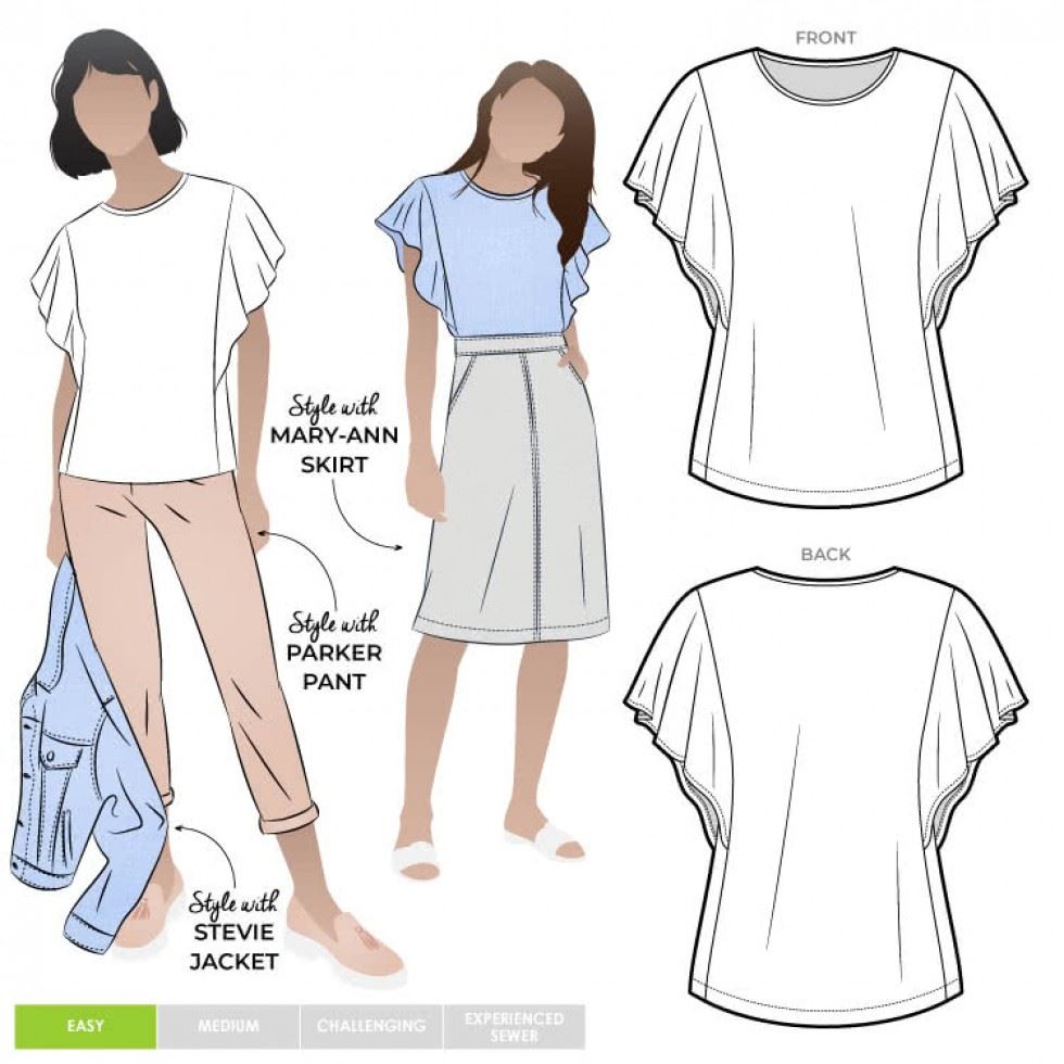 Style Arc Sewing Pattern Posie Top