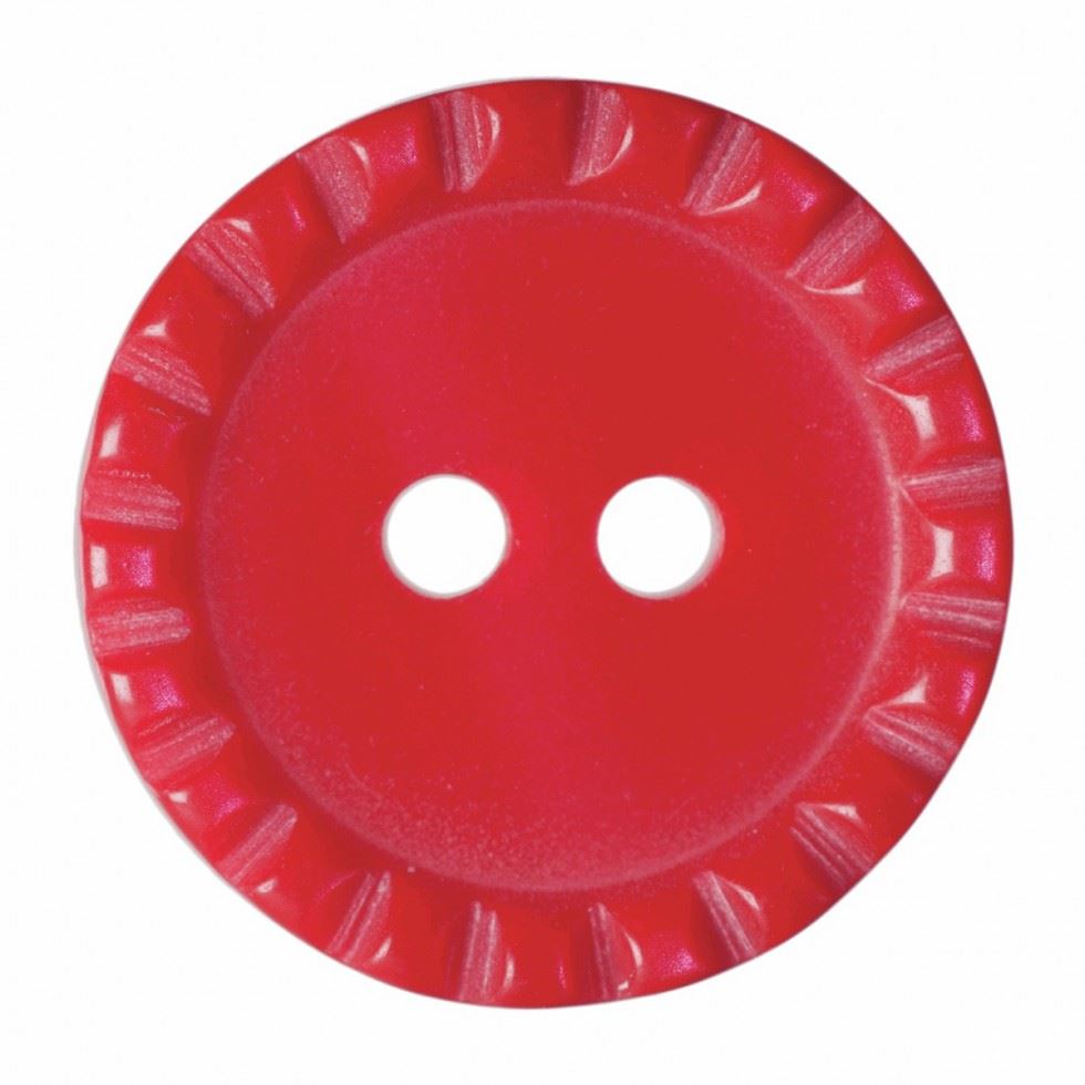 Hemline Red Round Shirt Buttons
