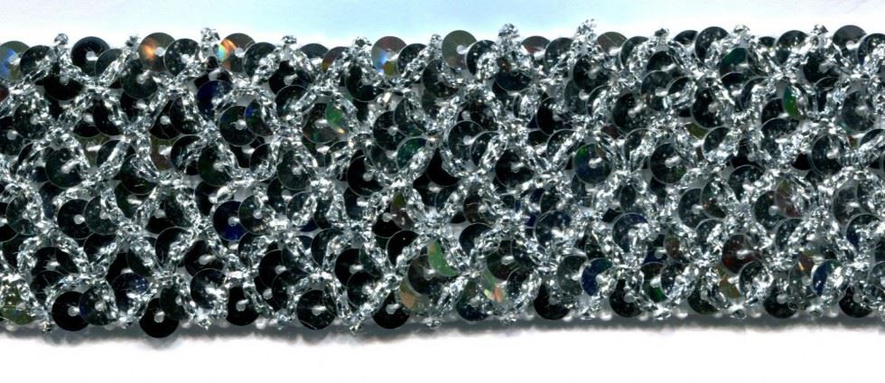 Silver Sequin Braid Trim
