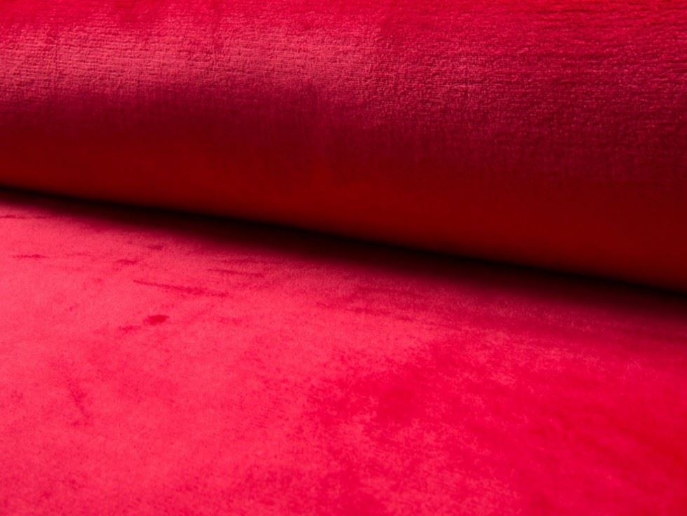 Red Deadstock Plush Cuddle Fleece Fabric