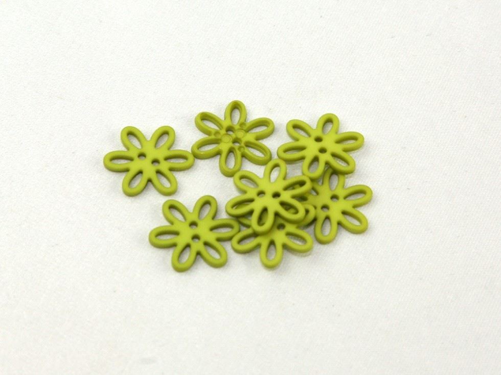 Dill Plastic Flower Buttons (Value Pack) Lime Green
 