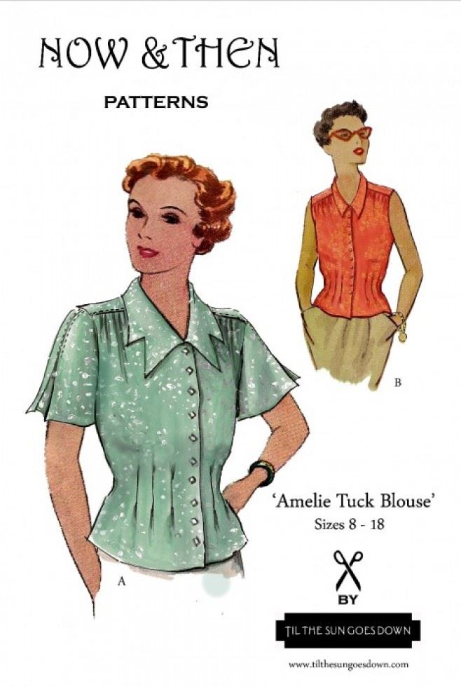 Now And Then Patterns Sewing Pattern The Amelie Tuck Blouse